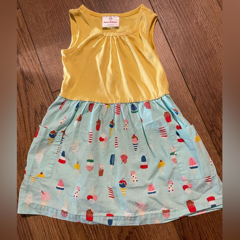 Hanna Andersson Summer Ice Cream Americana Sleeveless Twirl Dress 4T